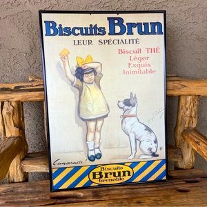 Framed Vintage French Country Artwork (18"x26")
